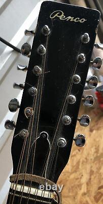 Vintage Penco 12 String Acoustic Guitar Made In Japan