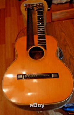 1920-1930 Sears Roebuck Harmony made Supertone Double Neck Acoustic Harp Guitar