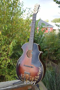 1933 Kay Kraft Venetian Archtop Guitar Gold Leaf Stencil Made in USA OHSC