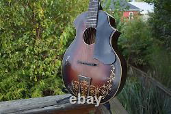 1933 Kay Kraft Venetian Archtop Guitar Gold Leaf Stencil Made in USA OHSC