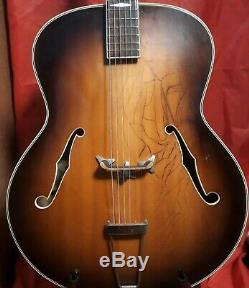 1950's Levin 22 Semi Acoustic Guitar Made In Sweden Nice Player Jazz Classic