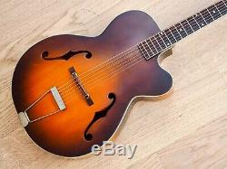 1950s Kay Vintage Archtop Cutaway Acoustic Guitar Sunburst USA-Made with Case