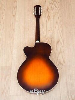 1950s Kay Vintage Archtop Cutaway Acoustic Guitar Sunburst USA-Made with Case