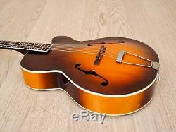 1950s Kay Vintage Archtop Cutaway Acoustic Guitar Sunburst USA-Made with Case