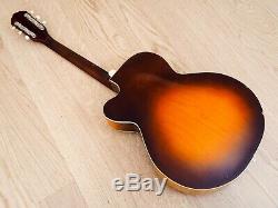 1950s Kay Vintage Archtop Cutaway Acoustic Guitar Sunburst USA-Made with Case