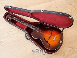 1950s Kay Vintage Archtop Cutaway Acoustic Guitar Sunburst USA-Made with Case