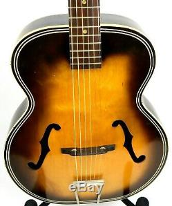 1960 Vintage Harmony Archtop Acoustic Guitar With Case Nice! H1213 MADE IN USA