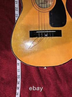 1970s Vintage Harmony Acoustic Parlor Size Guitar model H0201 Korean Made