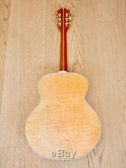 1990s Guild JF65 Jumbo Acoustic Guitar Figured Maple USA-Made Westerly with Case