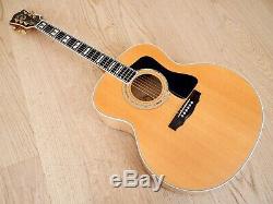 1990s Guild JF65 Jumbo Acoustic Guitar Figured Maple USA-Made Westerly with Case