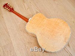 1990s Guild JF65 Jumbo Acoustic Guitar Figured Maple USA-Made Westerly with Case