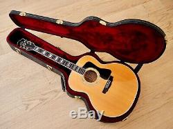 1990s Guild JF65 Jumbo Acoustic Guitar Figured Maple USA-Made Westerly with Case