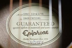 2016 made Epiphone 1963 EJ-45 Acoustic Guitar Vintage sunburst finish Withcase