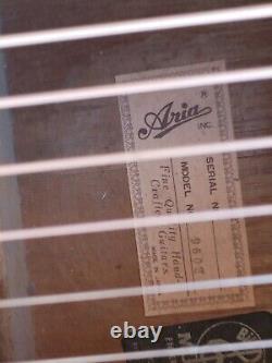 Aria Inc Vintage Acoustic Guitar Model 9602 Right Hand Made in Japan Punk