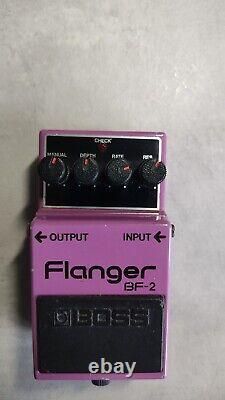 BOSS BF-2 Flanger Guitar Effects Pedal Vintage Made in Japan MIJ Black Label