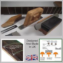 Bevel, Level, Crowning Kit. 3 x Diamond Tools & Wooden Handles. UK Made. TF103