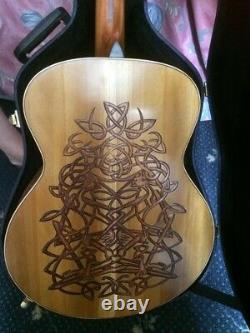 Blueberry Human Celtic design hand made acoustic guitar