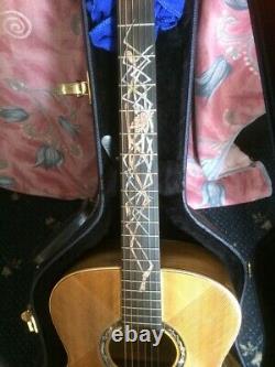 Blueberry Human Celtic design hand made acoustic guitar