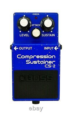 Boss CS-2 Compression Sustainer Guitar Compressor Effect Pedal Made in Japan'86