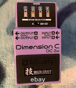 Boss DC-2W Waza Craft Stereo Dimension Chorus fx Pedal Roland MIJ made in Japan