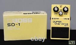 Boss SD-1 Vintage 80's Super Overdrive Yellow Guitar Effect Pedal. Made In Japan