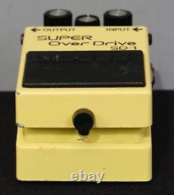 Boss SD-1 Vintage 80's Super Overdrive Yellow Guitar Effect Pedal. Made In Japan