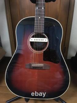 Burny BJ-60 Sunburst Made in Japan Acoustic Electric Guitar Used From Japan