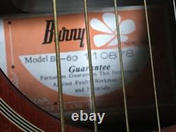 Burny BJ-60 Sunburst Made in Japan Acoustic Electric Guitar Used From Japan