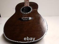 CLARITY ELECTRO ACOUSTIC STEEL STRING Made in KOREA BROWN FLAME EXCELLENT