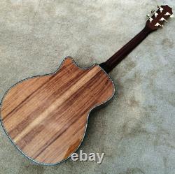 Custom made Acoustic Guitar, Abalone Inlaid Ebony Fretboard