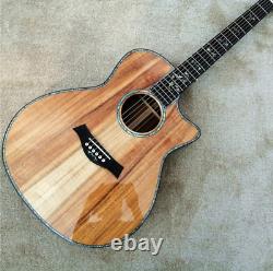 Custom made Acoustic Guitar, Abalone Inlaid Ebony Fretboard