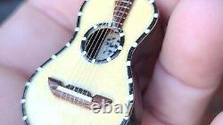 Dollhouse Miniature Artisan Linda Norman Acoustic Guitar Inlayed Signed 112