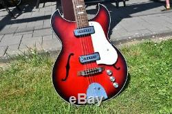 Egmond semihollow vintage electric guitar made in the netherlands 1960s