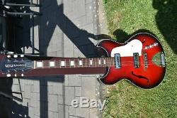 Egmond semihollow vintage electric guitar made in the netherlands 1960s