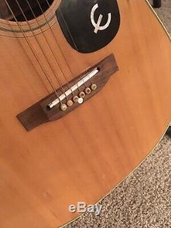 Epiphone Flat Top FT -147 Acoustic Guitar Made In Japan 1972 &Original Hard Case