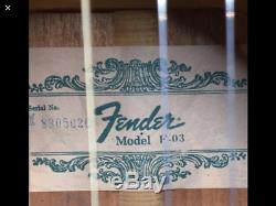 Fender Acoustic Guitar In Case Model F-03 Made For 1 Year Only In 1981