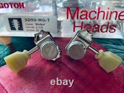 Gotoh SD90-SLN-MGT Locking Guitar Tuners for Les Paul Nickel 3+3 Made in Japan