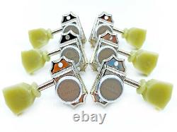Gotoh SD90-SLN-MGT Locking Guitar Tuners for Les Paul Nickel 3+3 Made in Japan