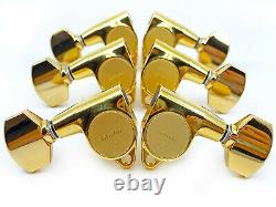 Gotoh SG301-07G Guitar Tuners Gold 3+3 Small Buttons Made in Japan