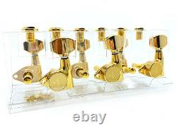 Gotoh SG301-07G Guitar Tuners Gold 3+3 Small Buttons Made in Japan