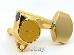 Gotoh SG301-AB01G Guitar Tuners Gold 3+3 Made in Japan Aluminium Buttons