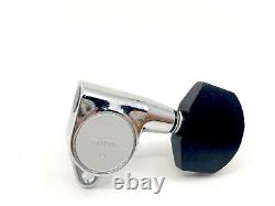 Gotoh SG301-EN01C Guitar Tuners Chrome 3+3 Ebony Buttons Made in Japan
