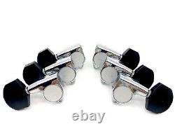 Gotoh SG301-EN01C Guitar Tuners Chrome 3+3 Ebony Buttons Made in Japan
