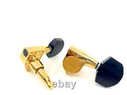 Gotoh SG301-EN01G Guitar Tuners Gold 3+3 with Ebony Buttons Made in Japan