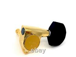 Gotoh SG301-EN01G Guitar Tuners Gold 3+3 with Ebony Buttons Made in Japan