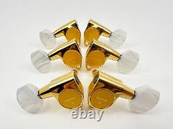 Gotoh SG301-P7G Tuners 3+3 Gold with Pearloid Buttons Made in Japan