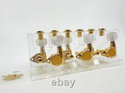 Gotoh SG301-P7G Tuners 3+3 Gold with Pearloid Buttons Made in Japan