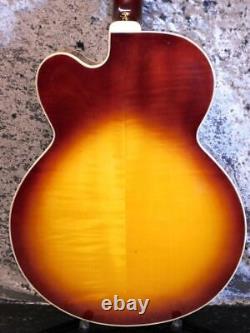 Greco Electric Guitar Full Acoustic Guitar Sunburst L-100S Made in Japan USED