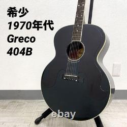 Greco G-404B 1970s Black Made in Japan Acoustic Guitar Used From Japan