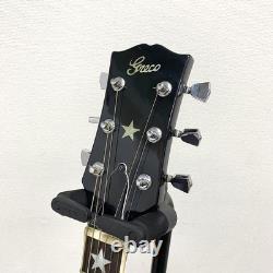 Greco G-404B 1970s Black Made in Japan Acoustic Guitar Used From Japan